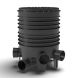 FloPlast Inspection Chamber Set with Polypropylene Cover - 450mm Diameter For 110mm Drainage