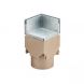 ACO RainDrain Channel Drainage Corner Unit Slotted Galvanised Steel Grating and Vertical Outlet
