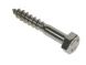 6mm x 30mm - Coach Screw Hexagon DIN 571 - A2 Stainless Steel - Pack of 50