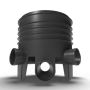 FloPlast Inspection Chamber Set with Polypropylene Cover & Single Riser - 450mm Diameter For 110mm Drainage