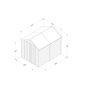Forest Garden Apex Overlap Shed - Double Door No Window - 8' x 6'
