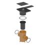 FloPlast Drainage Back Inlet Bottle Gully Rectangular Grid - 110mm