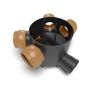 FloPlast Inspection Chamber Base 5 Adjustable Inlets - 45 Degree x 300mm Diameter