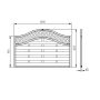 Pressure Treated Decorative Fence Panel - Europa Prague - 1800mm x 1800mm