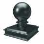 Steel Fortitude Fence Ball Post Cap - 75mm Black