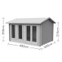 Chiltern Log Cabin - 34kg Felt Plus Underlay Double Glazed - 4000mm x 3000mm