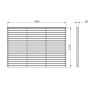 Pressure Treated Contemporary Double Slatted Fence Panel - 1800mm x 1500mm