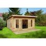Mendip Log Cabin - 24kg Polyester Felt No Underlay Double Glazed - 5000mm x 4000mm