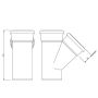 FloPlast Drainage Junction Double Socket - 45 Degree x 110mm