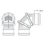 FloPlast Drainage Adjustable Bend Double Socket - 0-90 Degree x 110mm
