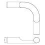 FloPlast Drainage Long Radius Channel Bend Plain Ended - 87.5 Degree x 110mm