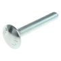 M12 x 220mm - Coach Bolt with Nut Grade 4.6 DIN 603 - BZP - Bag of 2