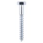 6mm x 70mm - Coach Screw Hexagon DIN 571 - BZP - Bag of 100