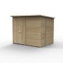 Forest Garden Shiplap Pent Shed - No Window Double Door - 8' x 6'