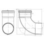 Drainage Bend Single Socket - 87.5 Degree x 110mm