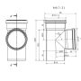 Drainage Junction Double Socket - 87.5 Degree x 110mm