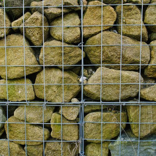 3mm Welded Wire Mesh Gabion Baskets - 500mm x 500mm x 500mm Galvanised