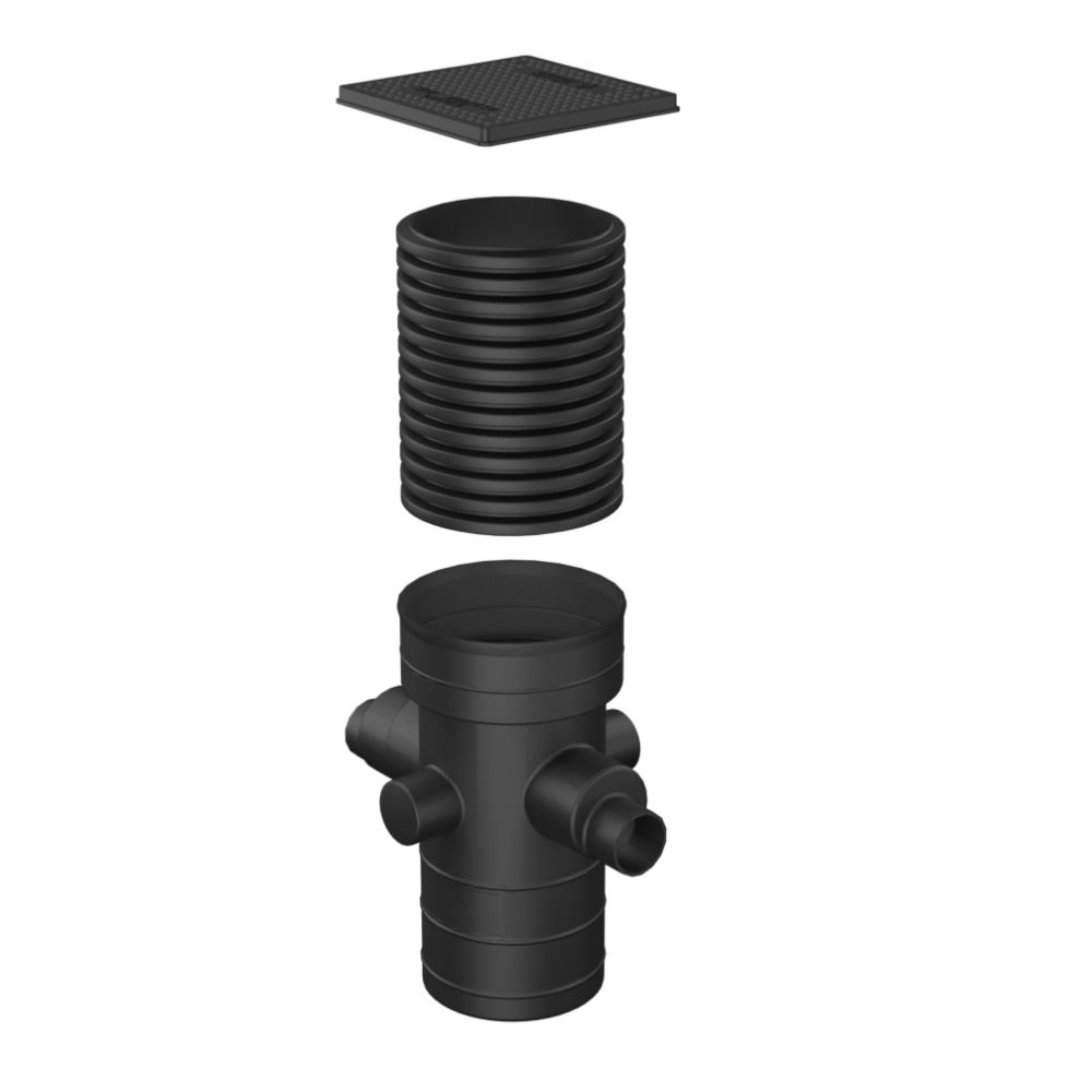 Catchpit Chamber Set - 300mm Diameter x 1025mm Height For 110mm & 160mm Pipe