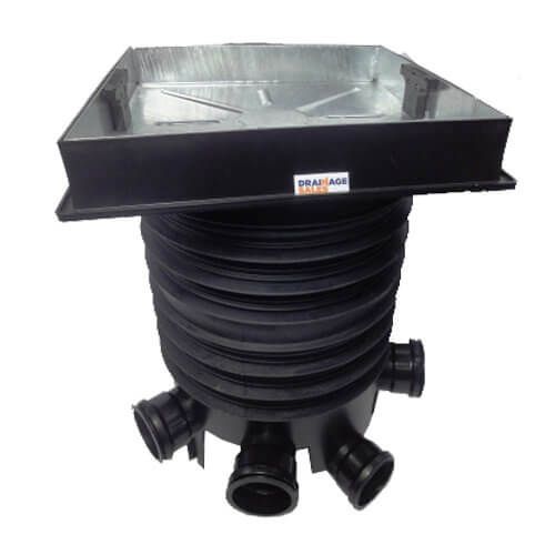 Inspection Chamber Set with 80mm Deep Block Paviour/ Paving Slab Cover - 450mm Diameter