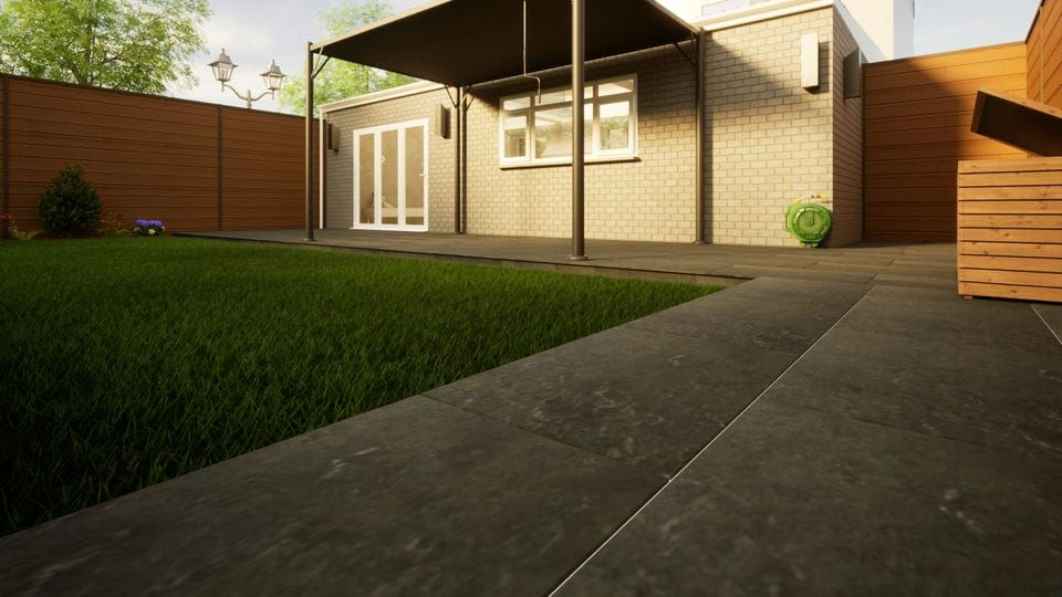 Porcelain Paving - 900mm x 600mm x 20mm Charcoal