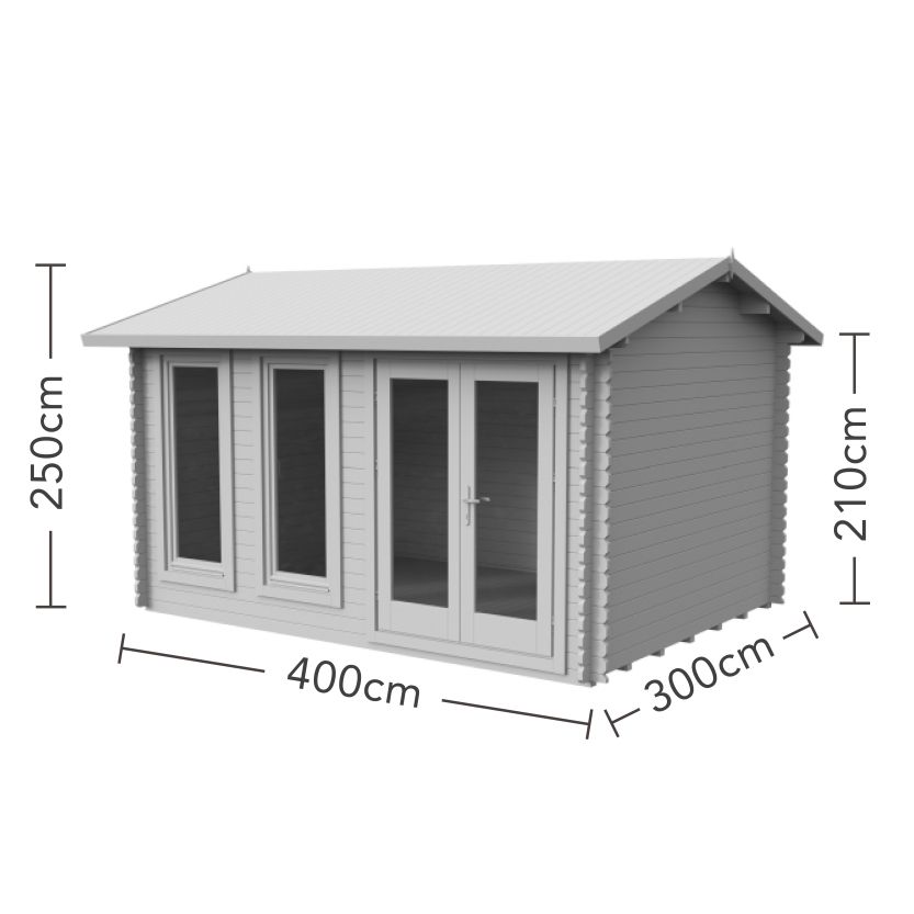 Chiltern Log Cabin - Felt Shingle Plus Underlay - 4000mm x 3000mm