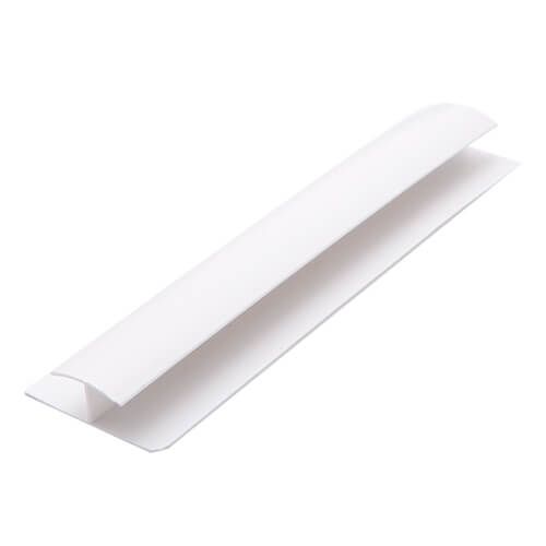 Guardian Internal Cladding PVC Division Bar H Trim - 2700mm x 8mm White - For Bathrooms/ Kitchens/ Ceilings