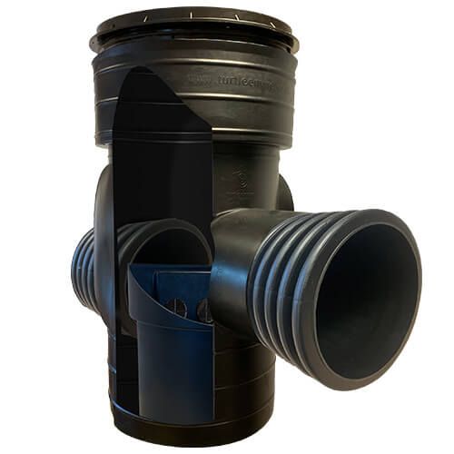 Sentinel Silt Trap With Filter And Lid - 1080mm Deep x 450mm Diameter With 225mm Twinwall Outlets