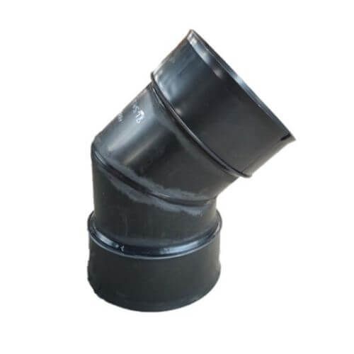 Twinwall Drainage Bend - 45 Degree x 450mm Black