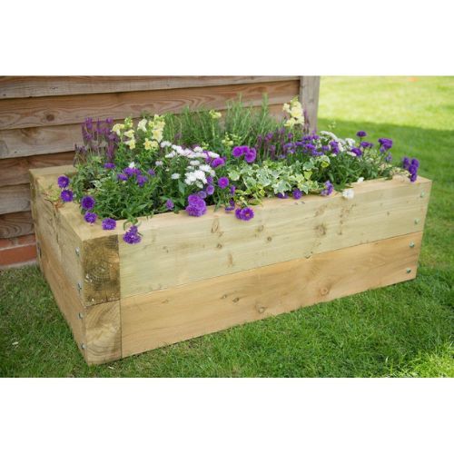 Timber Sleeper Raised Bed - 1300mm x 400mm x 700mm