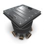 FloPlast Inspection Chamber Set with 46mm Deep Block Paviour Cover - 450mm Diameter