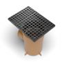 FloPlast Drainage Bottle Gully Rectangular Grid - 110mm