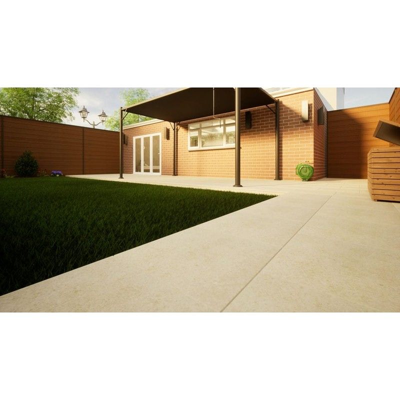 Porcelain Paving - 600mm x 600mm x 20mm Cream - Pack of 2