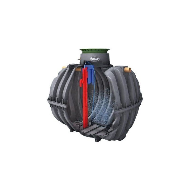 Graf One 2 Clean Sewage Treatment Plant Gravity Fed - 4800 Litre For 7 Persons