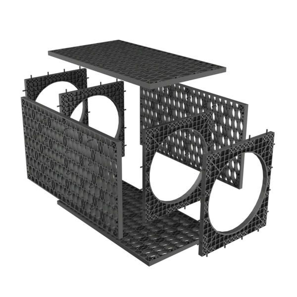 Rainsmart 24 Tonne Triple Inspection Channel Soakaway Crate Flat-Packed - 0.36 Cubic Metres