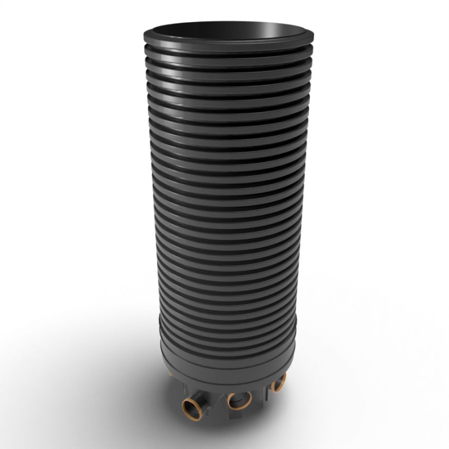 Inspection Chamber Set - 600mm Diameter x 2415mm Depth with 110mm Channel & 110mm Inlets