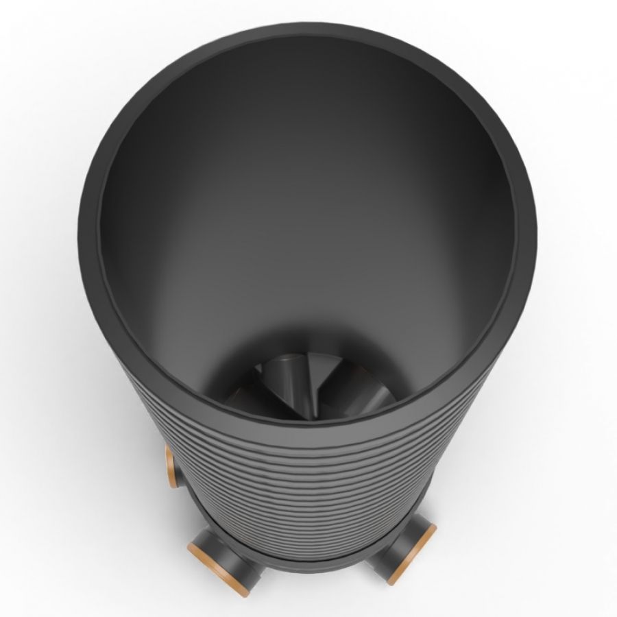 Inspection Chamber Set - 450mm Diameter x 2015mm Depth with 160mm Channel & 160mm & 110mm Inlets