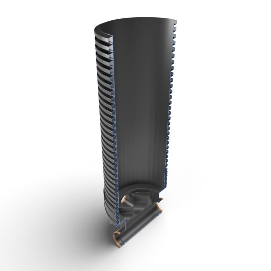 Inspection Chamber Set - 600mm Diameter x 2350mm Depth with 160mm Channel & 110mm & 160mm Inlets