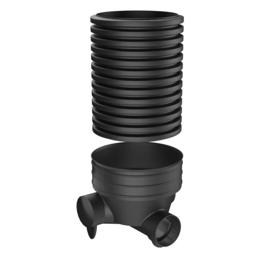Inspection Chamber Set - 450mm Diameter x 1040mm Depth with 150mm Channel & 150mm Inlets