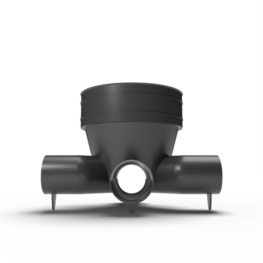 Inspection Chamber Base - 600mm Diameter with 225mm Channel & 225mm Inlets