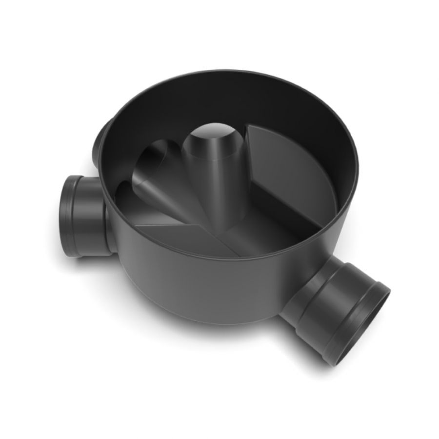 Inspection Chamber Base Level Invert 3 Fixed Inlets - 320mm Diameter