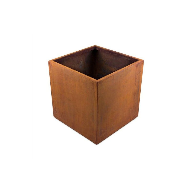 Corten Steel Cube Planter - 500mm x 500mm x 500mm