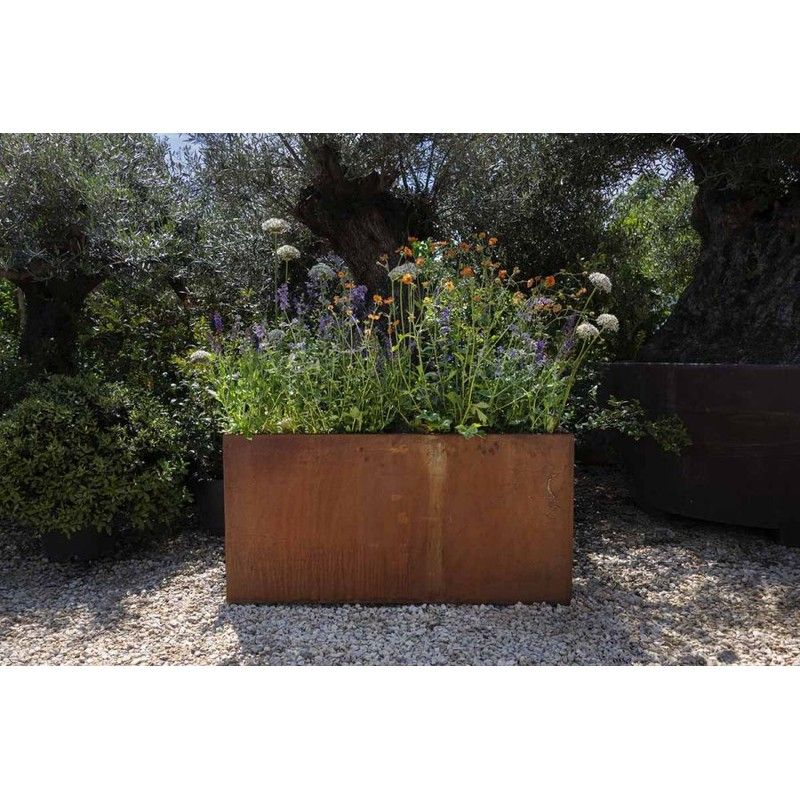 Corten Steel Tall Trough Planter - 900mm x 300mm x 600mm
