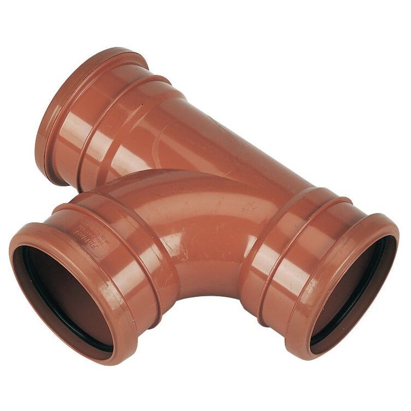 FloPlast Drainage Junction Triple Socket - 87.5 Degree x 110mm