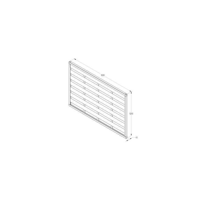 Pressure Treated Decorative Fence Panel - Europa Plain - 1800mm x 1800mm