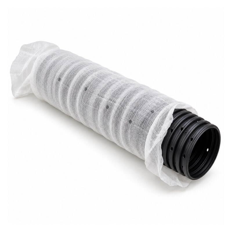 Perforated Land Drain and Filter Sleeve Kit - 100mm (O.D.) x 50mtr Coil