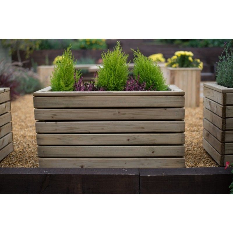 Rectangular Wooden Planter - 800mm x 400mm