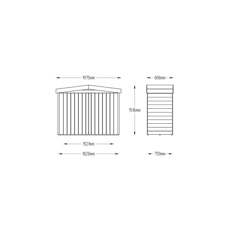Pressure Treaded Apex Large Outdoor Store - 4'11