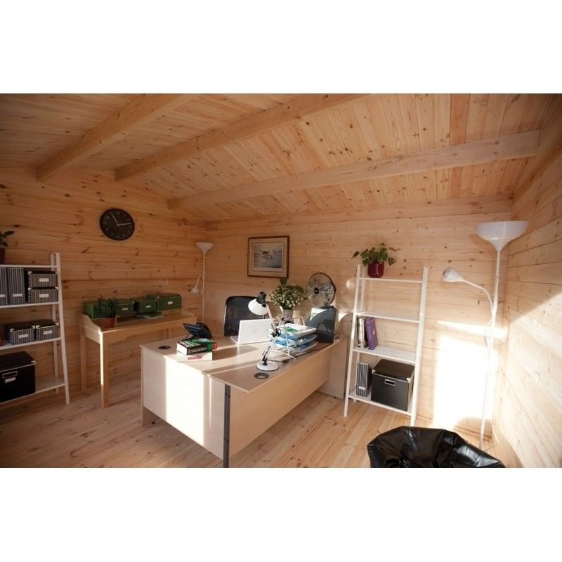 Chiltern Log Cabin - 34kg Felt Plus Underlay Double Glazed - 4000mm x 3000mm