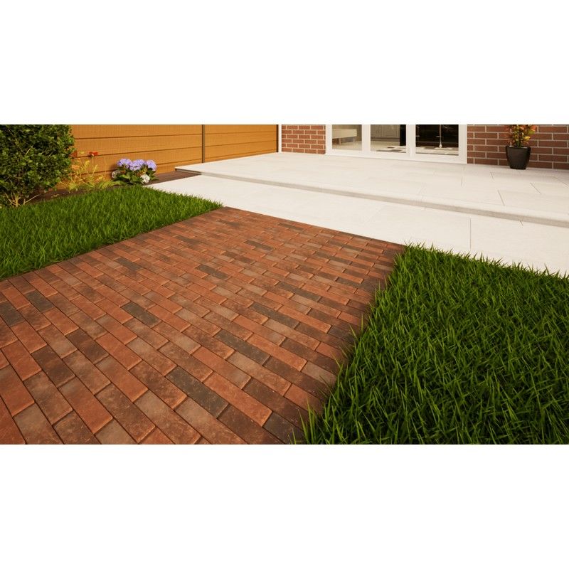 Clay Paving - 200mm x 48mm x 58mm Antique Red