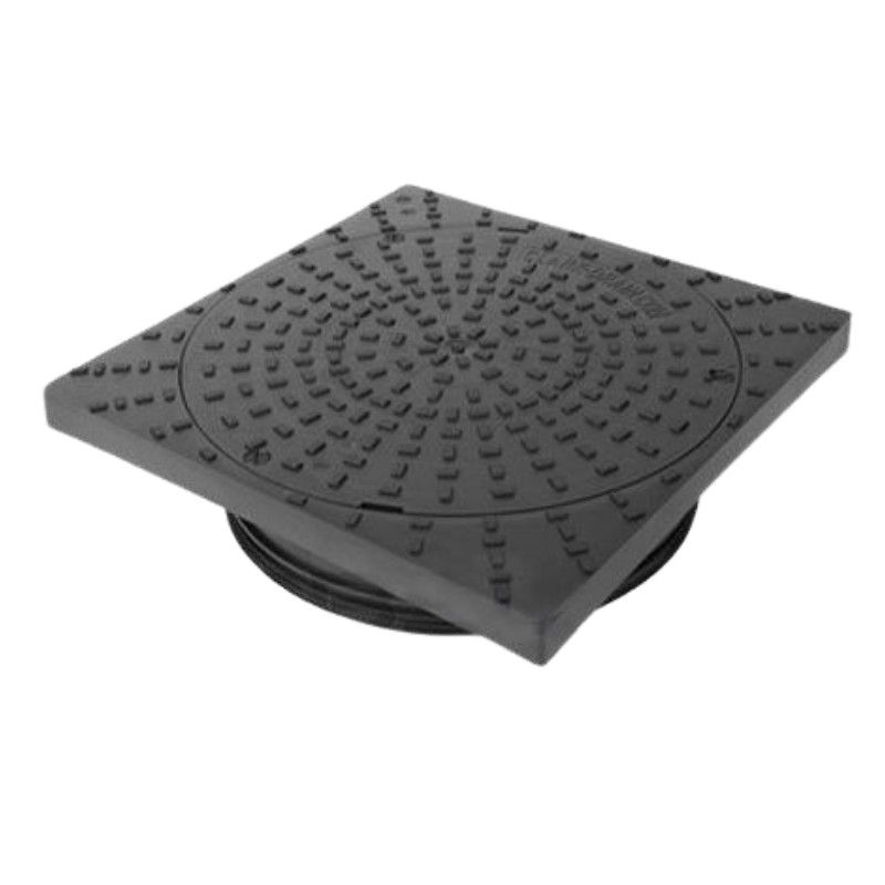 Inspection Chamber Cover and Frame Square to Round For Clarkdrain Risers - 320mm Diameter